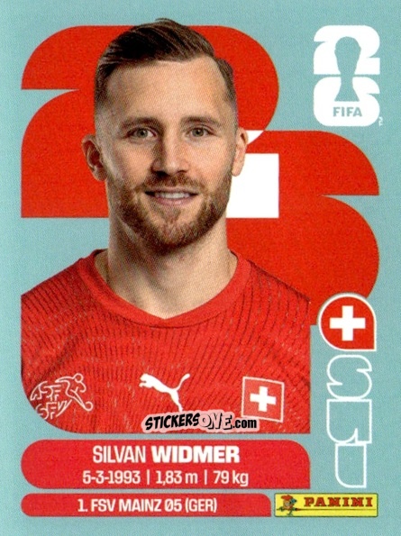Figurina Silvan Widmer - Fifa World Cup 2026. Standard Edition n. SUI8 - Panini