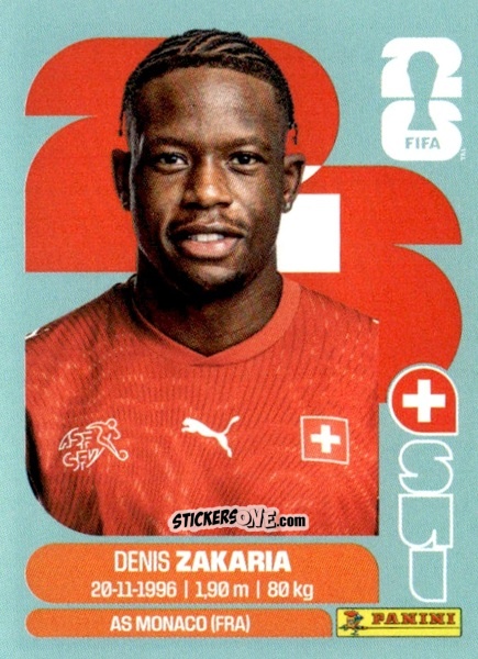 Sticker Denis Zakaria - Fifa World Cup 2026. Standard Edition n. SUI10 - Panini