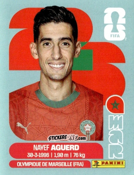 Figurina Nayef Aguerd - Fifa World Cup 2026. Standard Edition n. MAR6 - Panini