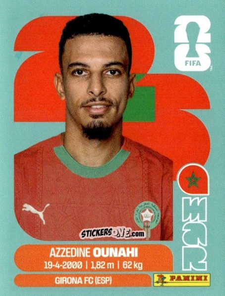 Figurina Azzedine Ounahi - Fifa World Cup 2026. Standard Edition n. MAR11 - Panini