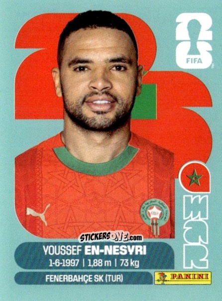 Figurina Youssef En-Nesyri - Fifa World Cup 2026. Standard Edition n. MAR16 - Panini