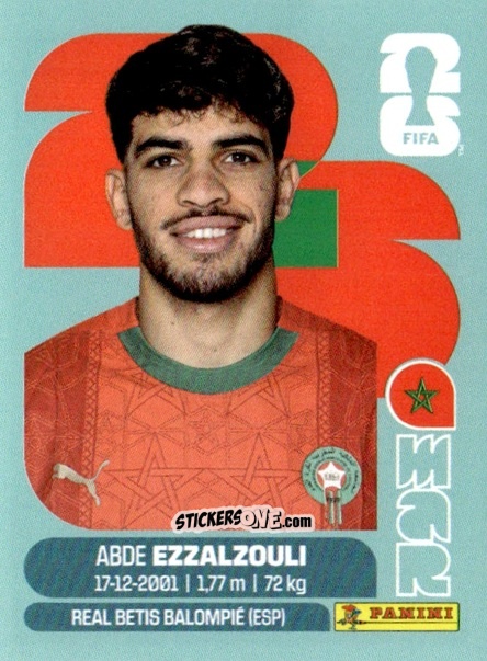 Figurina Abde Ezzalzouli - Fifa World Cup 2026. Standard Edition n. MAR17 - Panini