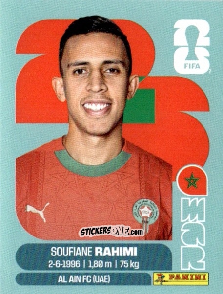 Figurina Soufiane Rahimi - Fifa World Cup 2026. Standard Edition n. MAR18 - Panini