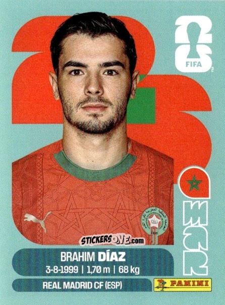 Cromo Brahim Diaz - Fifa World Cup 2026. Standard Edition n. MAR19 - Panini