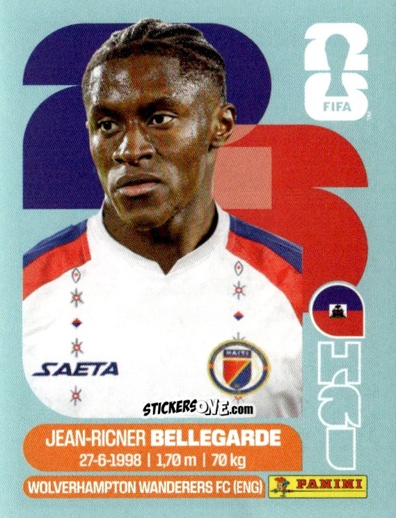 Sticker Jean-Ricner Bellegarde - Fifa World Cup 2026. Standard Edition n. HAI12 - Panini