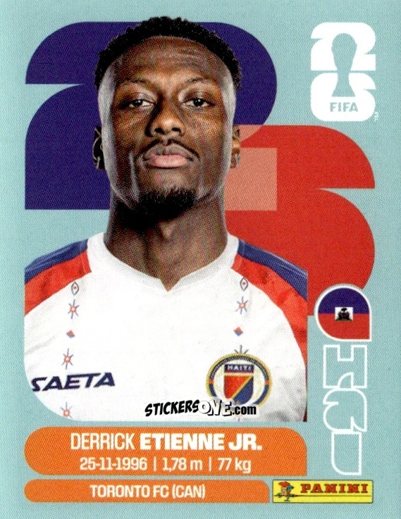 Sticker Derrick Etienne Jr - Fifa World Cup 2026. Standard Edition n. HAI15 - Panini