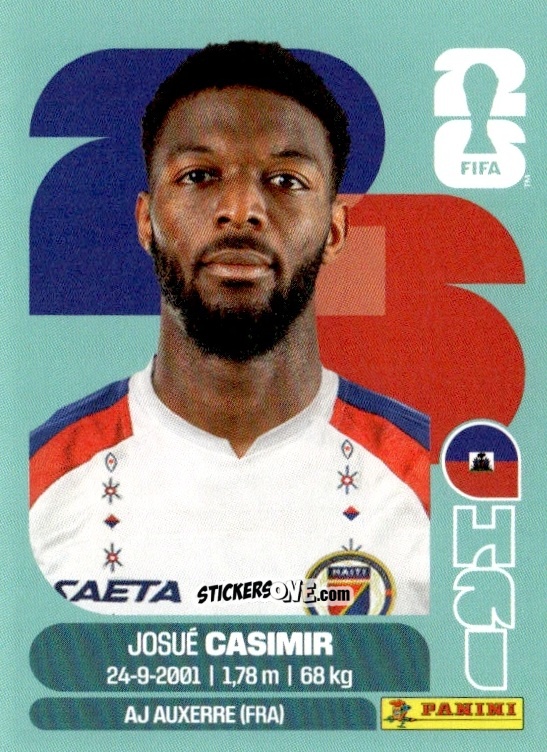 Sticker Josue Casimir - Fifa World Cup 2026. Standard Edition n. HAI16 - Panini