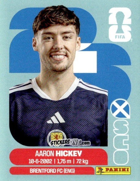 Sticker Aaron Hickey - Fifa World Cup 2026. Standard Edition n. SCO5 - Panini
