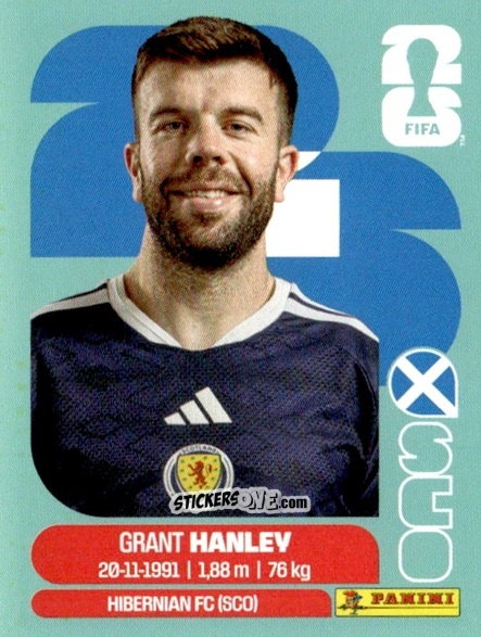 Sticker Grant Hanley - Fifa World Cup 2026. Standard Edition n. SCO10 - Panini