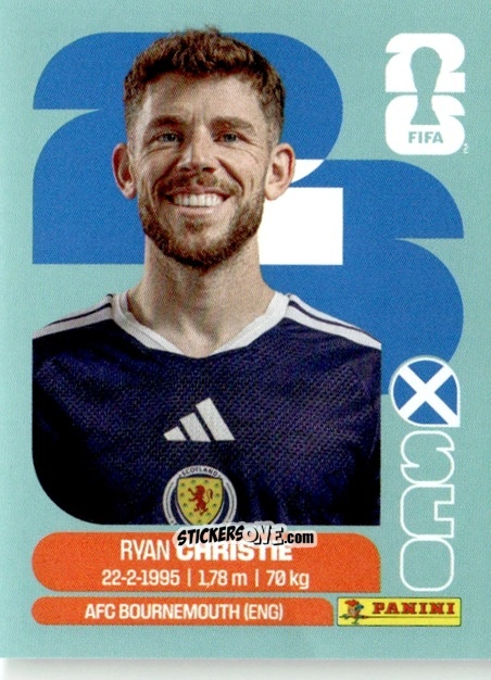 Cromo Ryan Christie - Fifa World Cup 2026. Standard Edition n. SCO15 - Panini