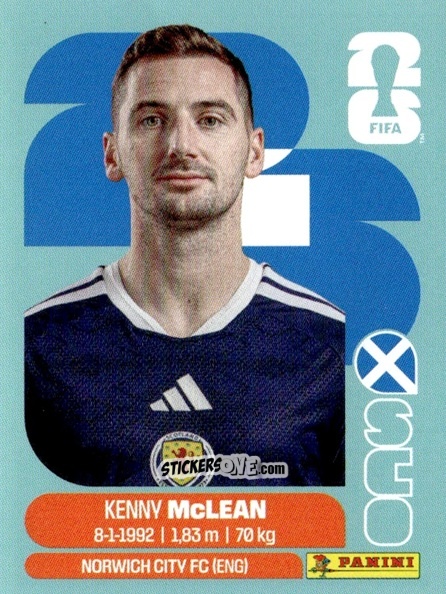 Cromo Kenny McLean - Fifa World Cup 2026. Standard Edition n. SCO16 - Panini