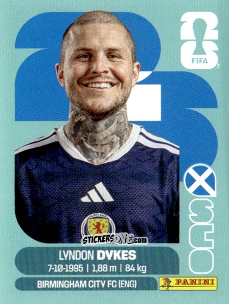 Sticker Lyndon Dykes - Fifa World Cup 2026. Standard Edition n. SCO18 - Panini