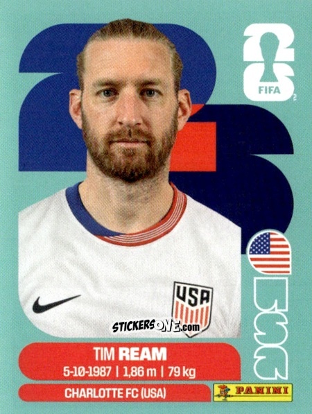 Figurina Tim Ream - Fifa World Cup 2026. Standard Edition n. USA4 - Panini