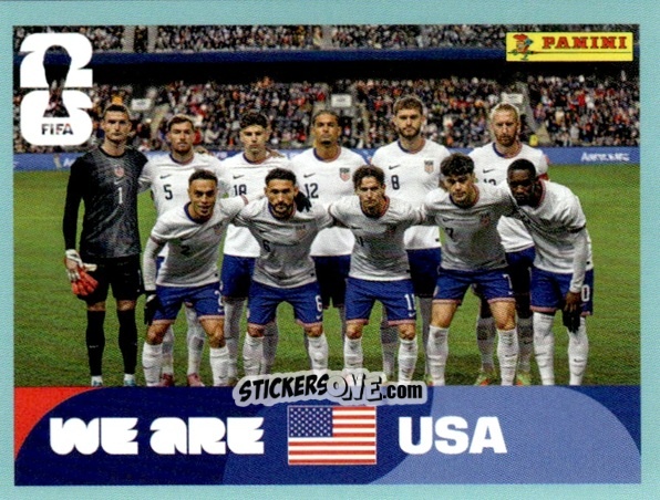 Cromo Team Photo - Fifa World Cup 2026. Standard Edition n. USA13 - Panini