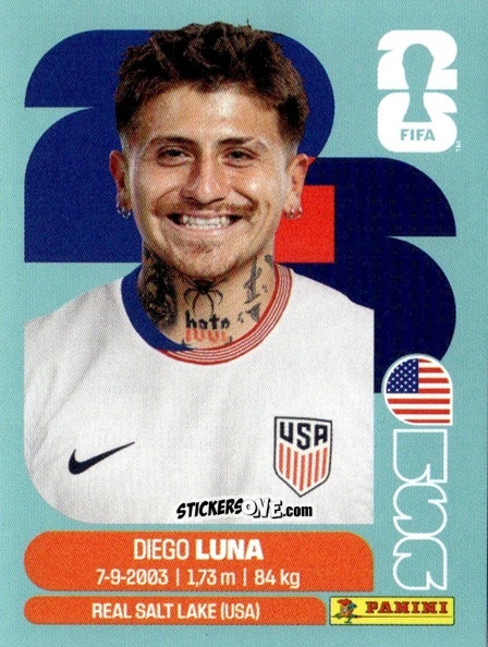 Sticker Diego Luna - Fifa World Cup 2026. Standard Edition n. USA14 - Panini