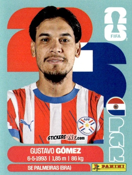 Cromo Gustavo Gomez - Fifa World Cup 2026. Standard Edition n. PAR4 - Panini