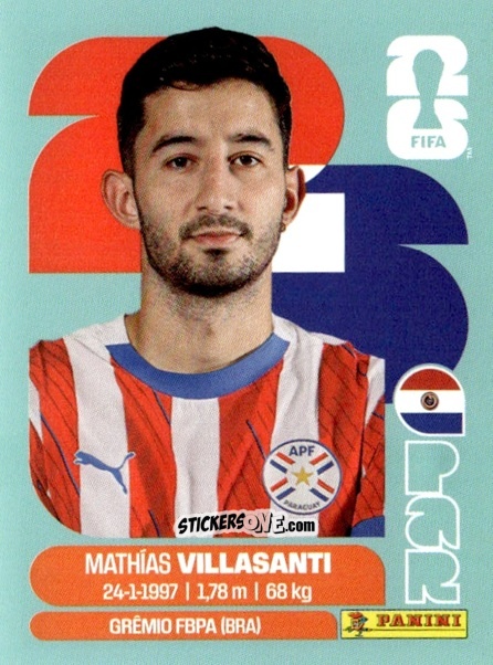 Sticker Mathías Villasanti - Fifa World Cup 2026. Standard Edition n. PAR9 - Panini