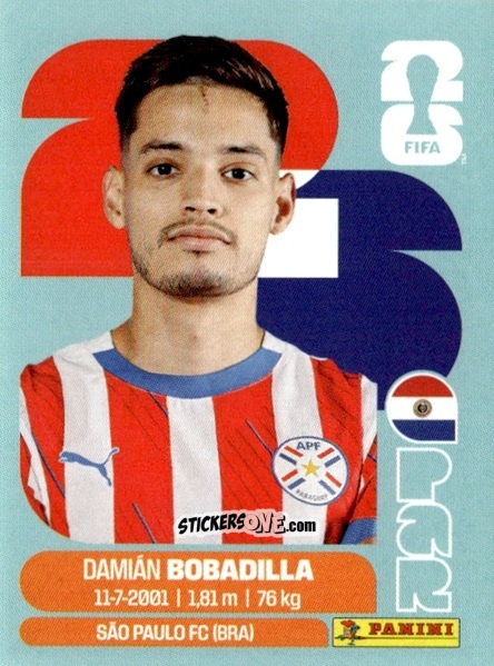 Figurina Damián Bobadilla - Fifa World Cup 2026. Standard Edition n. PAR11 - Panini