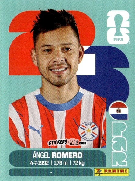 Sticker Angel Romero - Fifa World Cup 2026. Standard Edition n. PAR19 - Panini