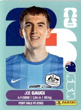Cromo Joe Gauci - Fifa World Cup 2026. Standard Edition n. AUS3 - Panini
