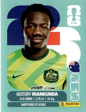 Figurina Nestory Irankunda - Fifa World Cup 2026. Standard Edition n. AUS19 - Panini