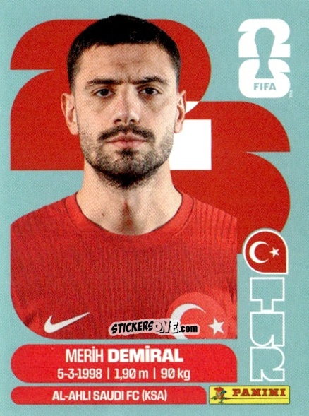 Sticker Merih Demiral - Fifa World Cup 2026. Standard Edition n. TUR7 - Panini