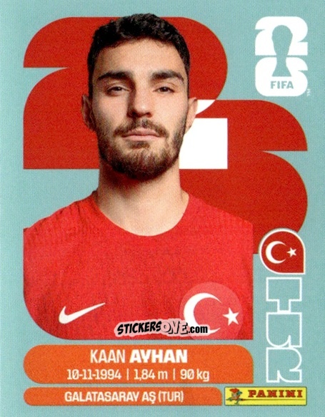 Cromo Kaan Ayhan - Fifa World Cup 2026. Standard Edition n. TUR9 - Panini
