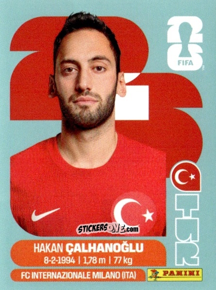 Figurina Hakan Calhanoglu - Fifa World Cup 2026. Standard Edition n. TUR11 - Panini