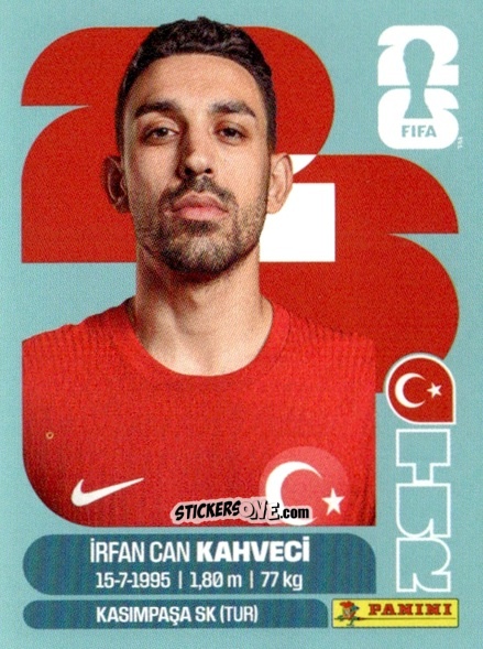 Figurina Irfan Can Kahveci - Fifa World Cup 2026. Standard Edition n. TUR15 - Panini
