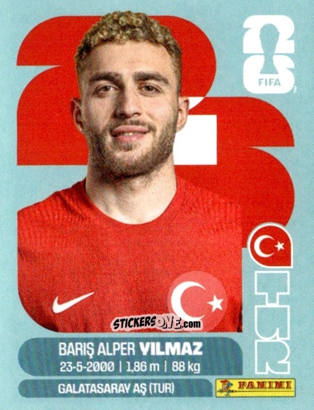 Figurina Baris Alper Yilmaz - Fifa World Cup 2026. Standard Edition n. TUR18 - Panini