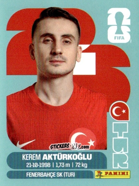 Cromo Kerem Akturkoglu - Fifa World Cup 2026. Standard Edition n. TUR19 - Panini