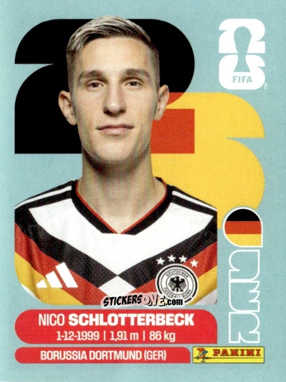 Sticker Nico Schlotterbeck - Fifa World Cup 2026. Standard Edition n. GER5 - Panini