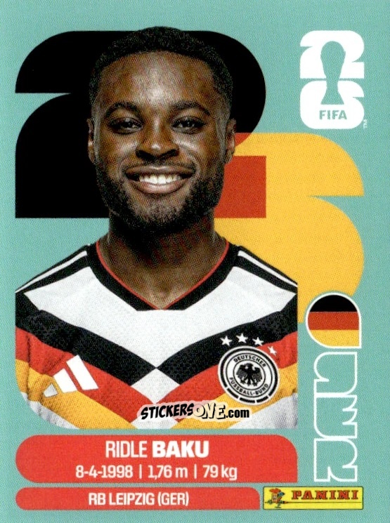 Sticker Ridle Baku - Fifa World Cup 2026. Standard Edition n. GER8 - Panini