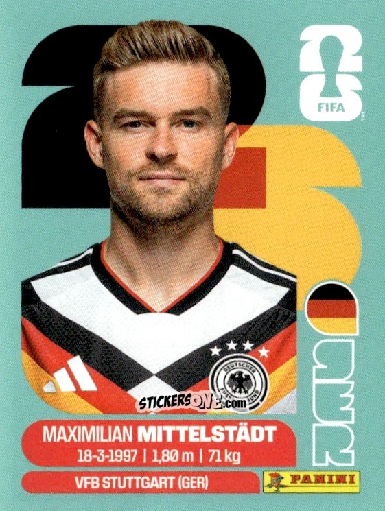 Sticker Maximilian Mittelstadt - Fifa World Cup 2026. Standard Edition n. GER9 - Panini
