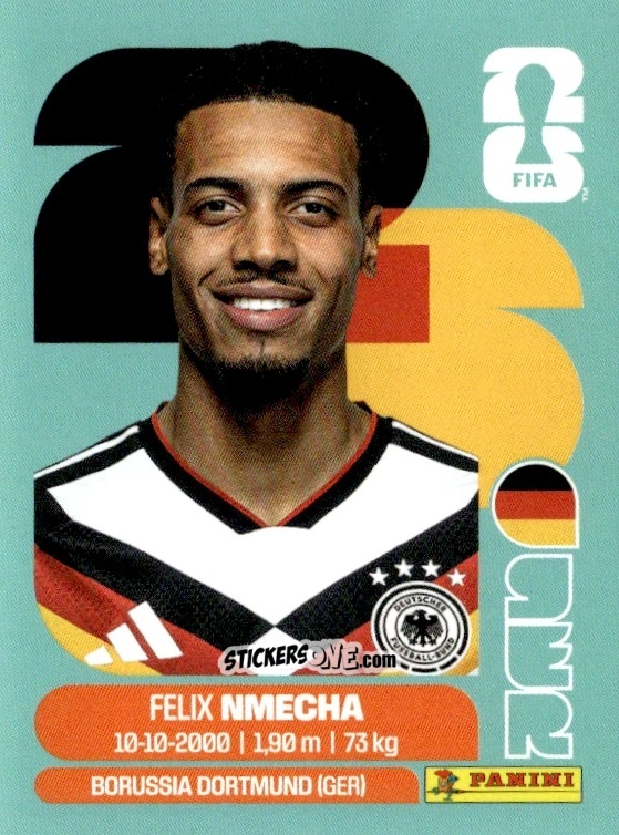 Figurina Felix Nmecha - Fifa World Cup 2026. Standard Edition n. GER12 - Panini