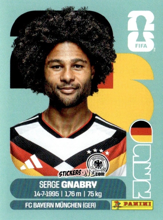 Figurina Serge Gnabry - Fifa World Cup 2026. Standard Edition n. GER16 - Panini