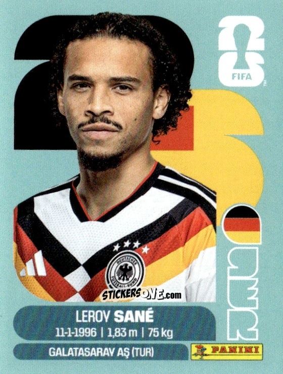 Figurina Leroy Sane - Fifa World Cup 2026. Standard Edition n. GER18 - Panini