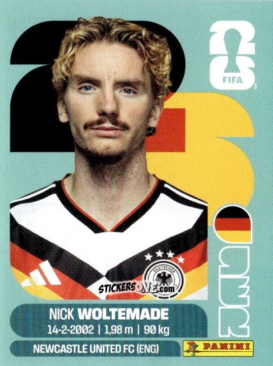 Sticker Nick Woltemade - Fifa World Cup 2026. Standard Edition n. GER20 - Panini