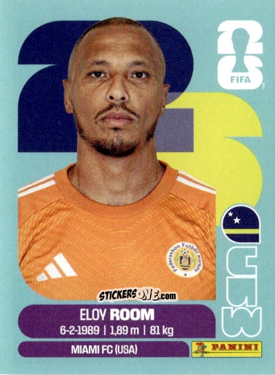 Sticker Eloy Room - Fifa World Cup 2026. Standard Edition n. CUW2 - Panini