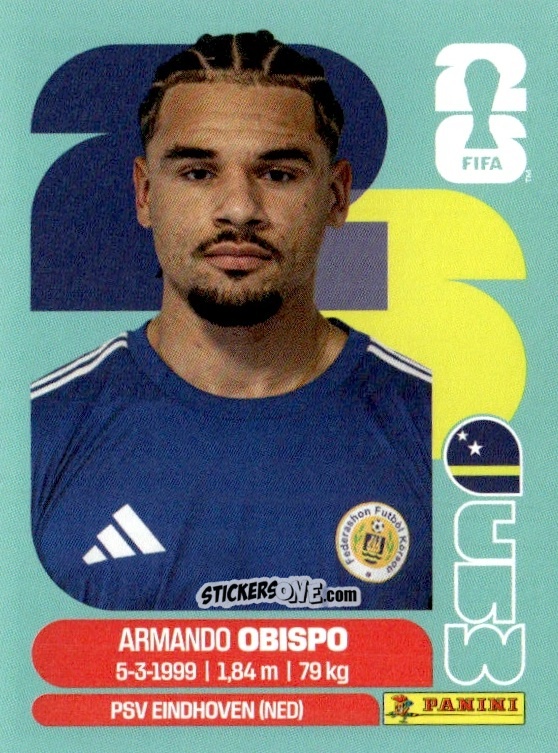 Cromo Armando Obispo - Fifa World Cup 2026. Standard Edition n. CUW3 - Panini