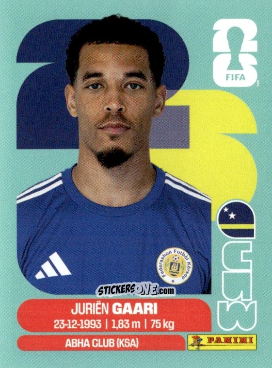 Cromo Jurien Gaari - Fifa World Cup 2026. Standard Edition n. CUW5 - Panini