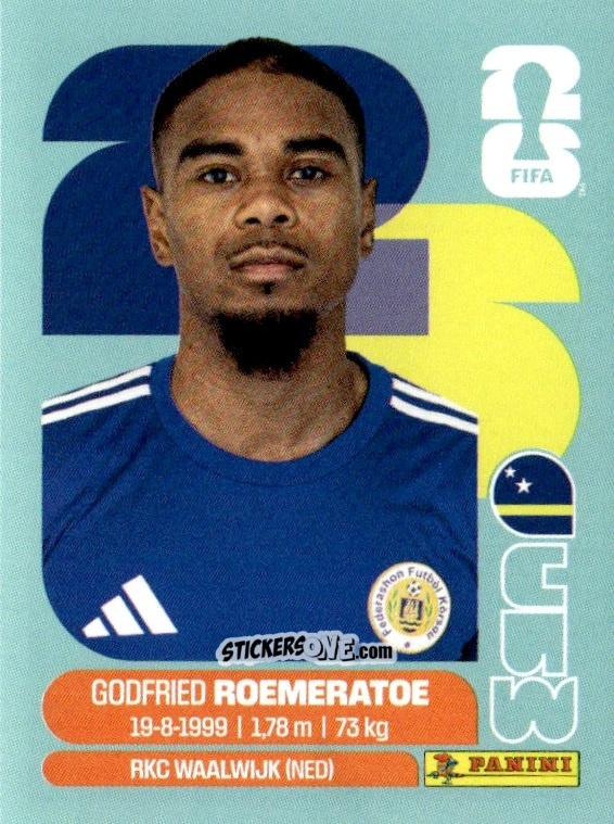 Cromo Godfried Roemeratoe - Fifa World Cup 2026. Standard Edition n. CUW10 - Panini