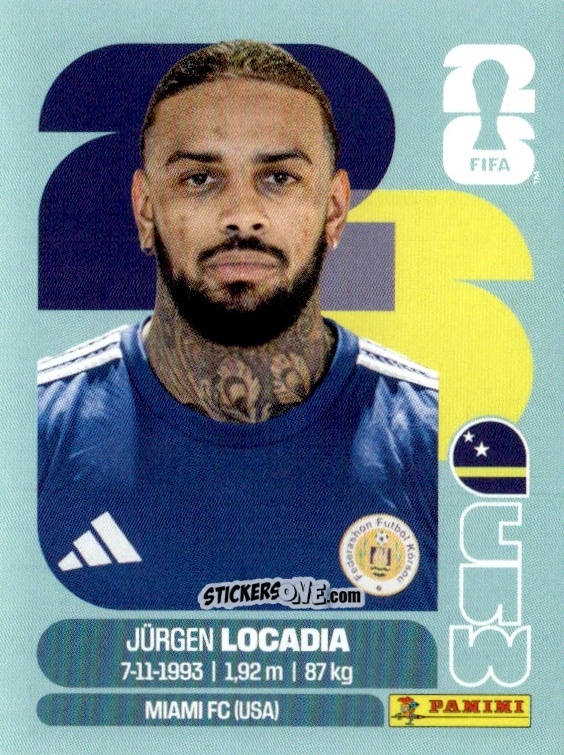 Cromo Jurgen Locadia - Fifa World Cup 2026. Standard Edition n. CUW17 - Panini