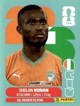 Cromo Ghislain Konan - Fifa World Cup 2026. Standard Edition n. CIV3 - Panini
