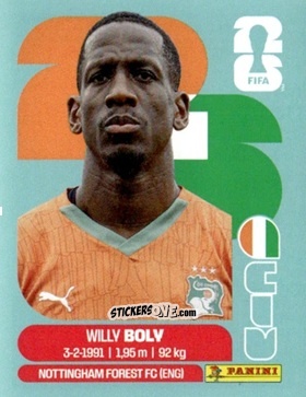 Sticker Willy Boly - Fifa World Cup 2026. Standard Edition n. CIV7 - Panini