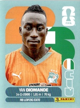 Sticker Ousmane Diomande - Fifa World Cup 2026. Standard Edition n. CIV9 - Panini