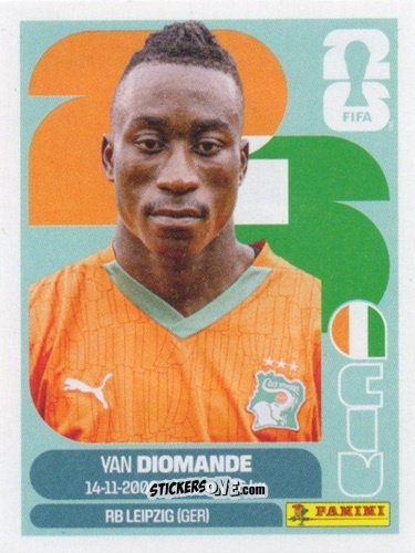 Sticker Yan Diomande - Fifa World Cup 2026. Standard Edition n. CIV18 - Panini