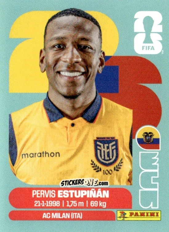 Cromo Pervis Estupiñán - Fifa World Cup 2026. Standard Edition n. ECU5 - Panini