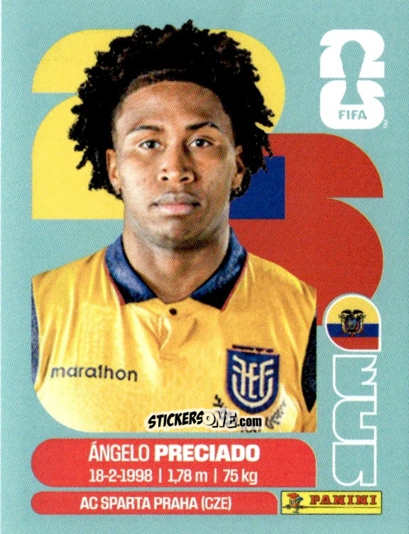Cromo Ángelo Preciado - Fifa World Cup 2026. Standard Edition n. ECU7 - Panini
