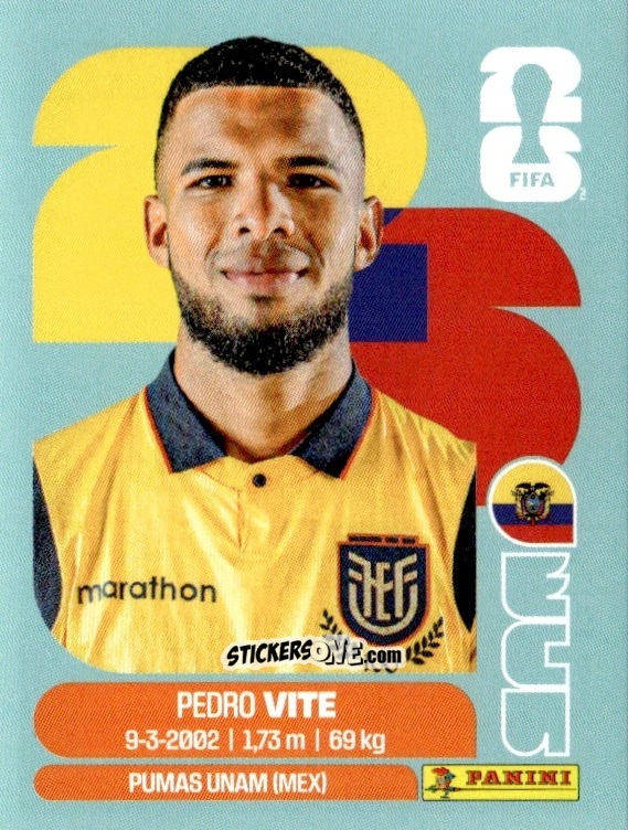 Cromo Pedro Vite - Fifa World Cup 2026. Standard Edition n. ECU12 - Panini